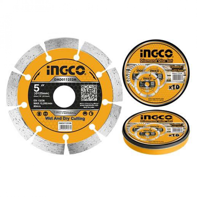 Δίσκοι κοπής δομικών υλικών 125mm Ingco DMD011252M