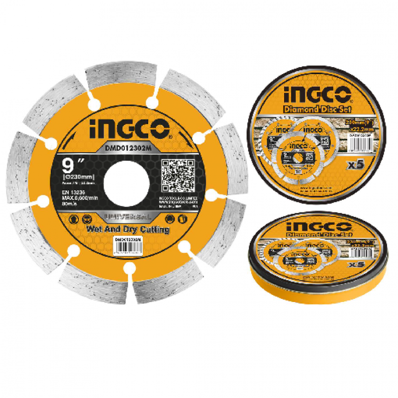 Δίσκοι κοπής δομικών υλικών 230mm Ingco DMD012302M
